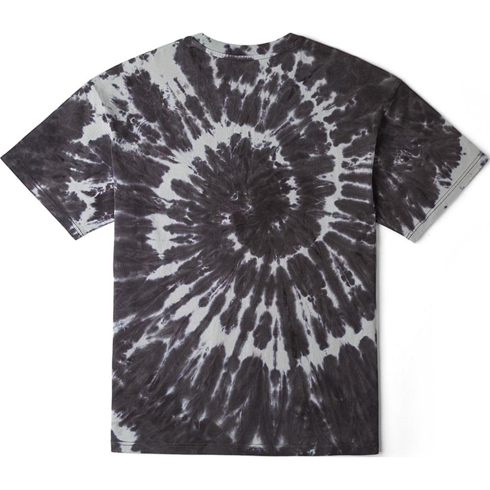 Vans Letter Print Round Neck Short Sleeve T-Shirt Unisex Tops Black Tie-Dye VN000GYFCRT