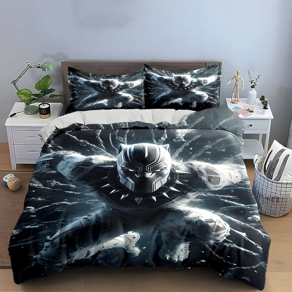 Black Panther-themed Design. Bedding Sets Duvet Cover Sets Duvet Covers Pillowcases(1 * Duvet Cover 2 * Pillowcases Without Duvet Insert)