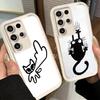 Phone Case for Samsung Galaxy S26 S25 Ultra S24 FE Cat Footprint Funny Scratch Paw Cute Shell S23 Plus S22 + S21 S20 5G Soft Sil
