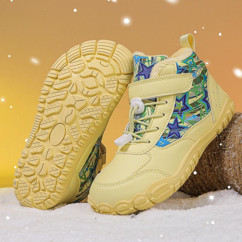 Boys Girls Snow Boots Waterproof Winter Shoes Kids Barefoot Shoes Winter Wide Toe  Minimalist Sneakers (Little Kids/Big Kids)