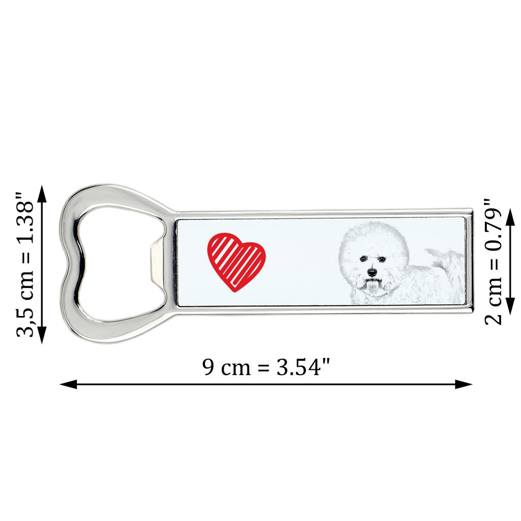 Bichon Frise, Tenerife Dog - Dog Bottle Opener, Personalized Fridge Magnet Opener, Unique Gift for a Man by Art-Dog Brand