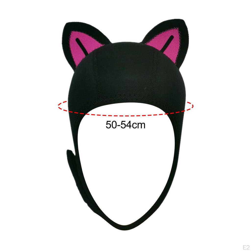 Cat Ears Hood for Women And Kids with Adjustable Chin Strap Water Activities