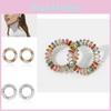 Alloy Highquality Plated Geometric Crystal Round Earrings For Women
