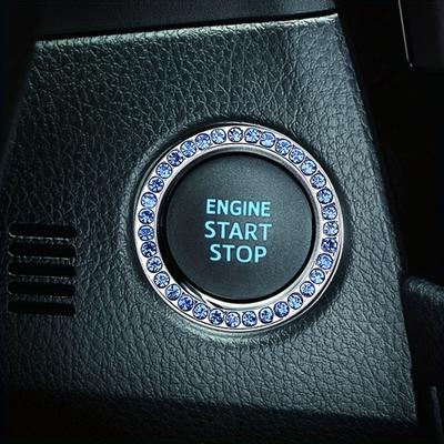 Sparkling Engine Start Stop Button Cover Bling Ignition Knob Stylish Car Interior Accessory & Shiny Gift for Automotive Enthusiasts
