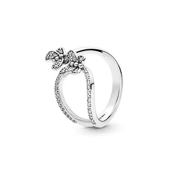 New copper Light Gold Plated Crown Love Bow Colored Diamond Ring Charm Compatible With for Party Daily Leisure Wear Do It Yourself Womens Boutique Je