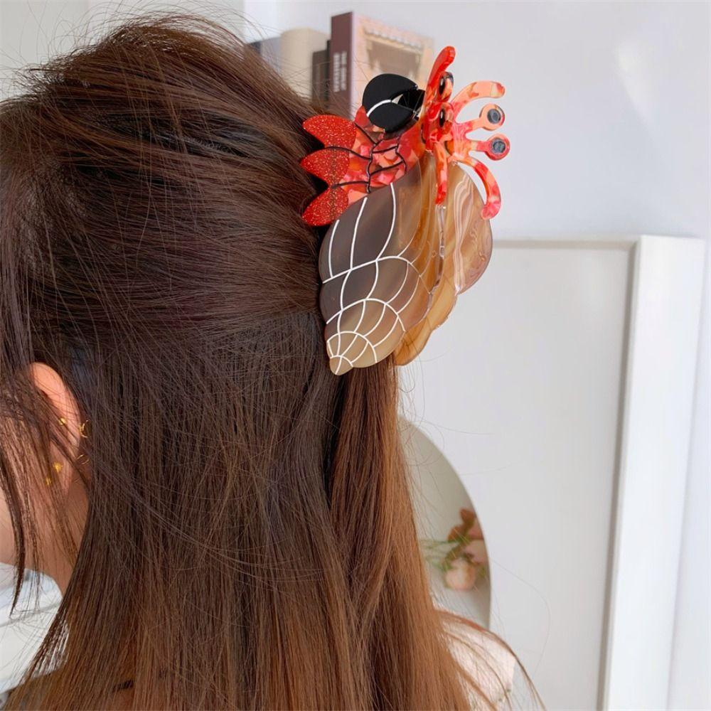 Headdress Crab Hair Claw Acetic Acid Creative Crab Clip Personalized Animals Hair Claw  Gift