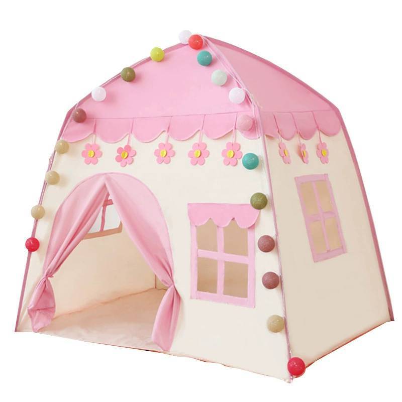 

Children Fabric Play Tent For Indoor Outdoor Kids Camping And Creative Fun розовый