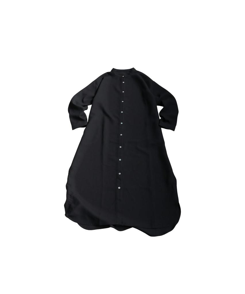Antiqua Waffle Fabric Shirt Plus Size Black Women's Dress, PK-01359, (L-XXL), 05,