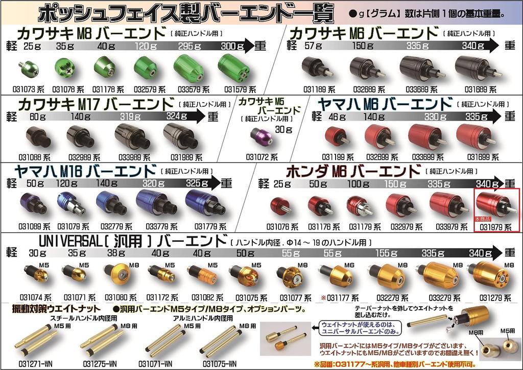 POSH Handlebar End for Honda Suzuki M6 Honda/Suzuki, Ultra Heavy, Bar End