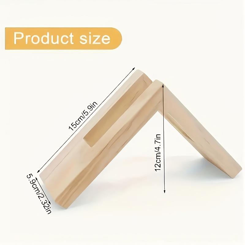 

1 шт. Елегантний тримач для серветок та паперових рушників з масиву дерева в скандинавському стилі - Трикутний настільний органайзер з натуральним покриттям, ідеальний для дому