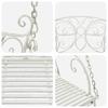 Panca da Giardino Sospesa in Acciaio 105,5 x 61 x 56 cm Bianco Antico