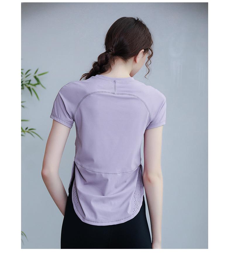 Women's Quick-Dry Short Sleeve Yoga Top - Loose Fit, Nylon, Summer Sportswear