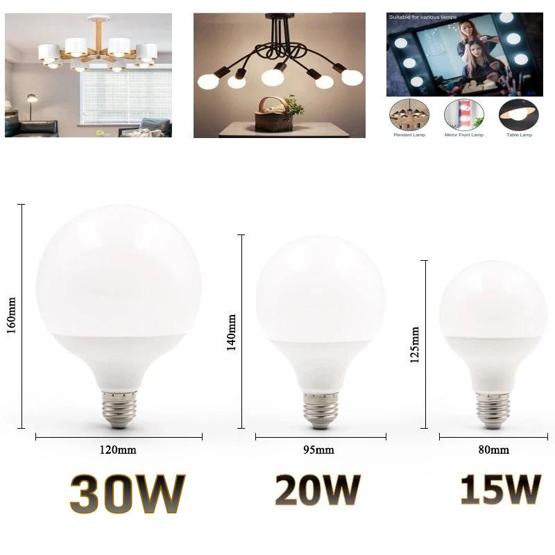 20W LED Bulbs E27 220V 230V G95 Energy Saving Global Light Lampada Ampoule LED Light Bulb LED Lamp