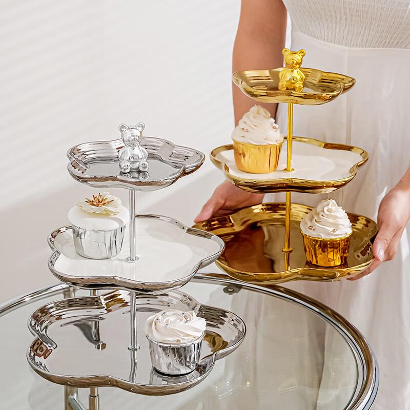 Nordischer Keramik-Mehrstöckiger Obst- & Dessertständer