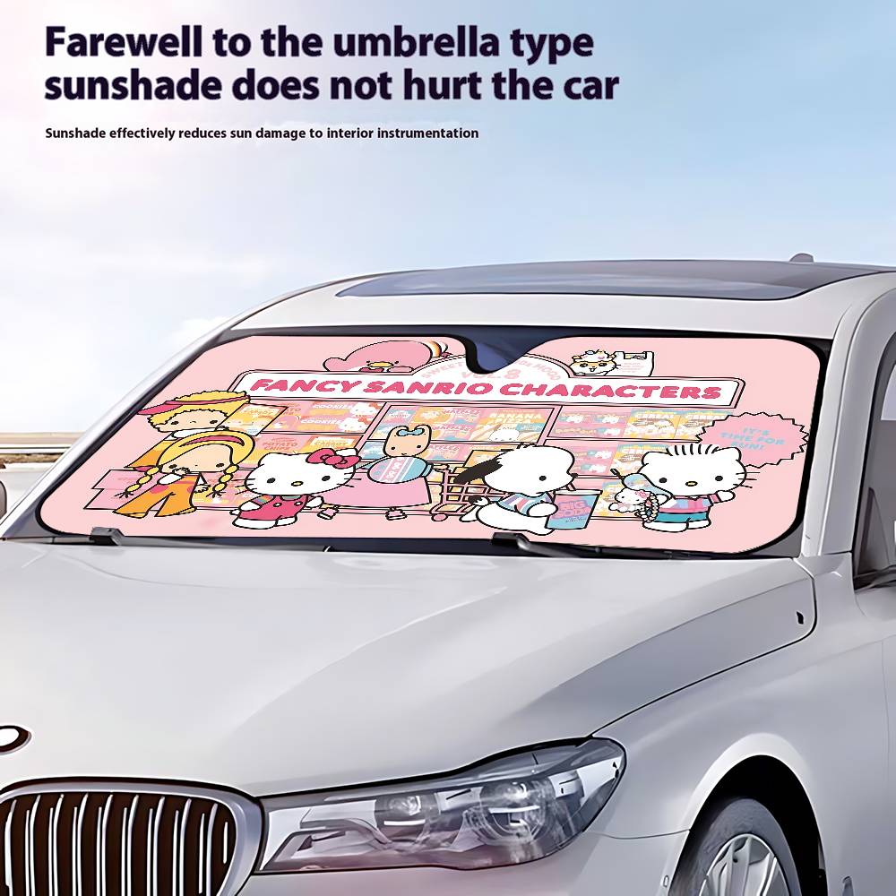 Cartoon S-Sanrio Kawaii Car Sunshade Curtains Windscreen Cover Shade UV Rays Sun Visor Protector