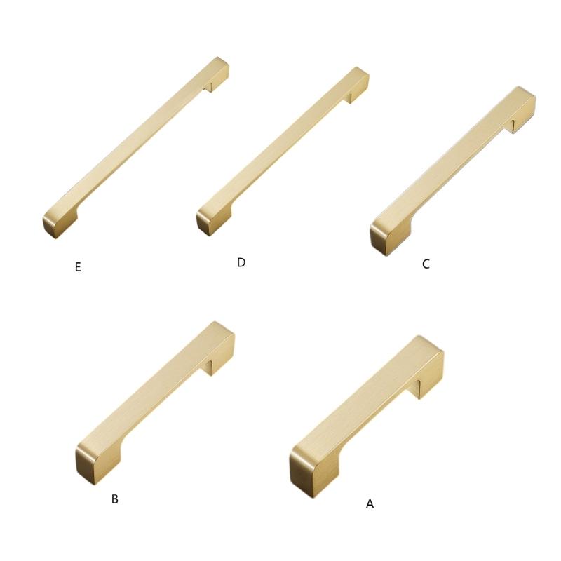 Brass Cabinet Drawer Handle Long Square Furniture Decorative Handle Cupboard Pulls Furniture Decoration Hardware