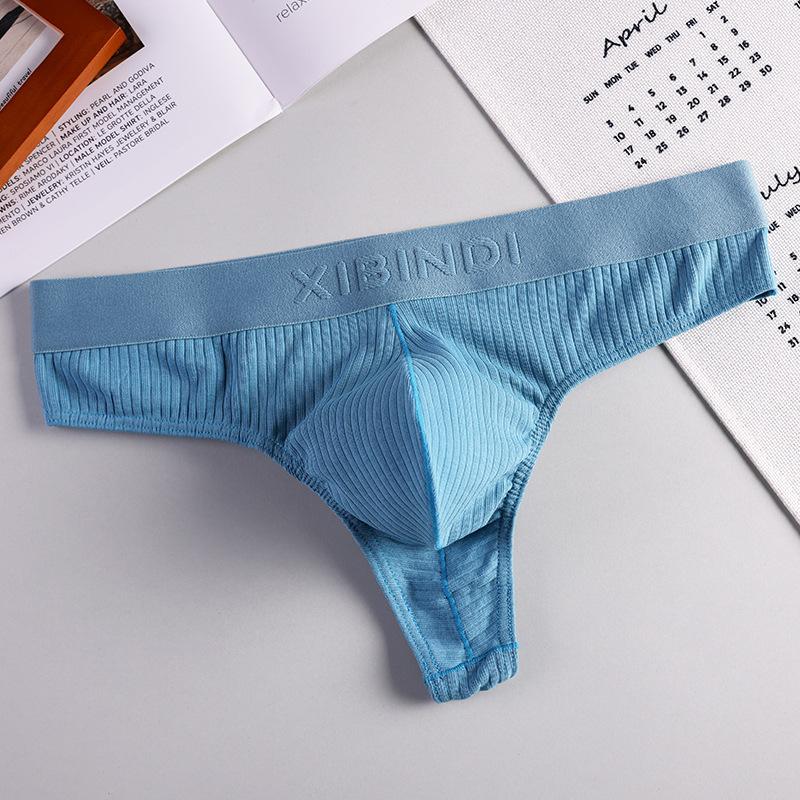Men's Underwear Pure Cotton Breathable Threaded Thong Youth Men's U-shaped Convex Underwear