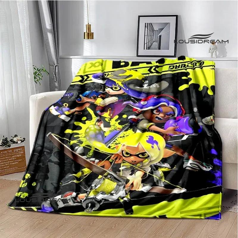 3D Cartoon Game Splatoon Printed Blanket Flannel Warm Blankets Soft and Comfortable Blanket Bed Linings Cubre Cama Birthday Gift