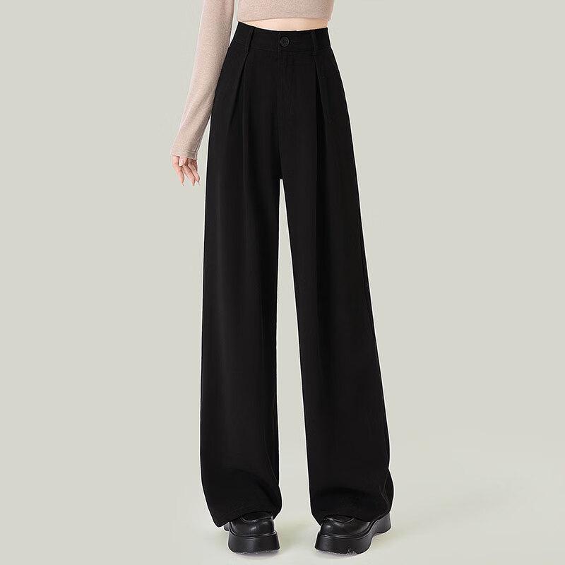 Sibaisha Women's High-Waisted Wide-Leg Casual Pants
