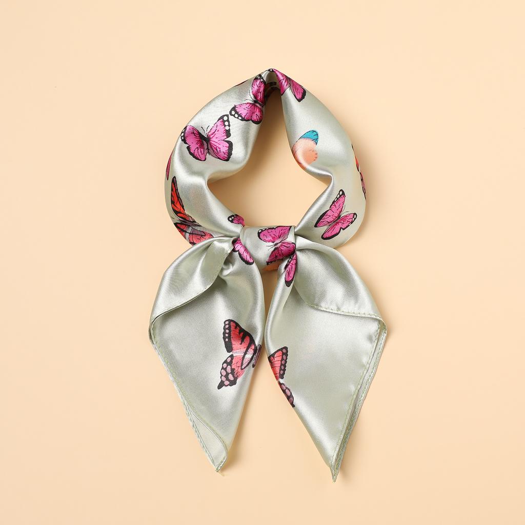 Luxury Leopard Print Print Female Silk Neck Scarf Square Hair Scarves Foulard Head Band Shawls Wraps Neckerchief Bandana Women