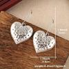 1 Pair of Stylish Heart Earrings, Vintage Fashion, Creative Design