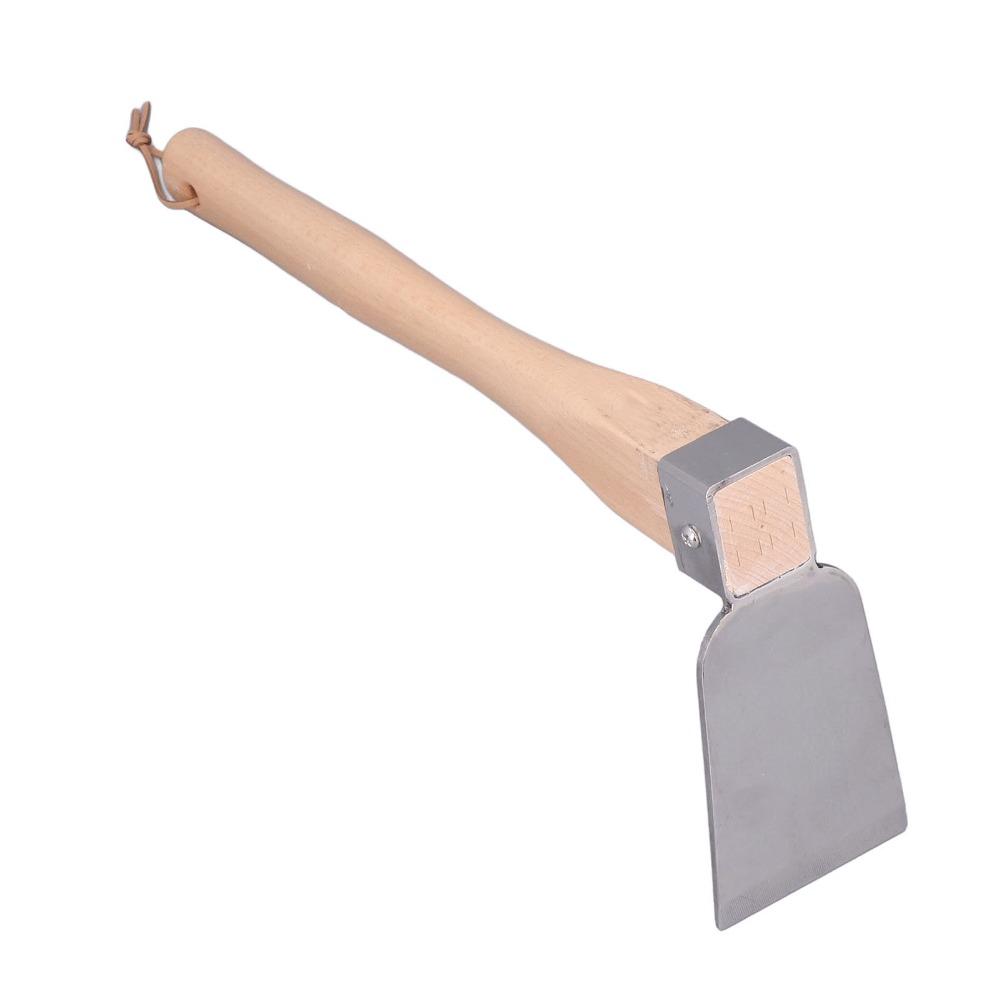 Silver Grubbing Hoe Stainless Steel Mini Grub Hoe Durable Forged Hoe