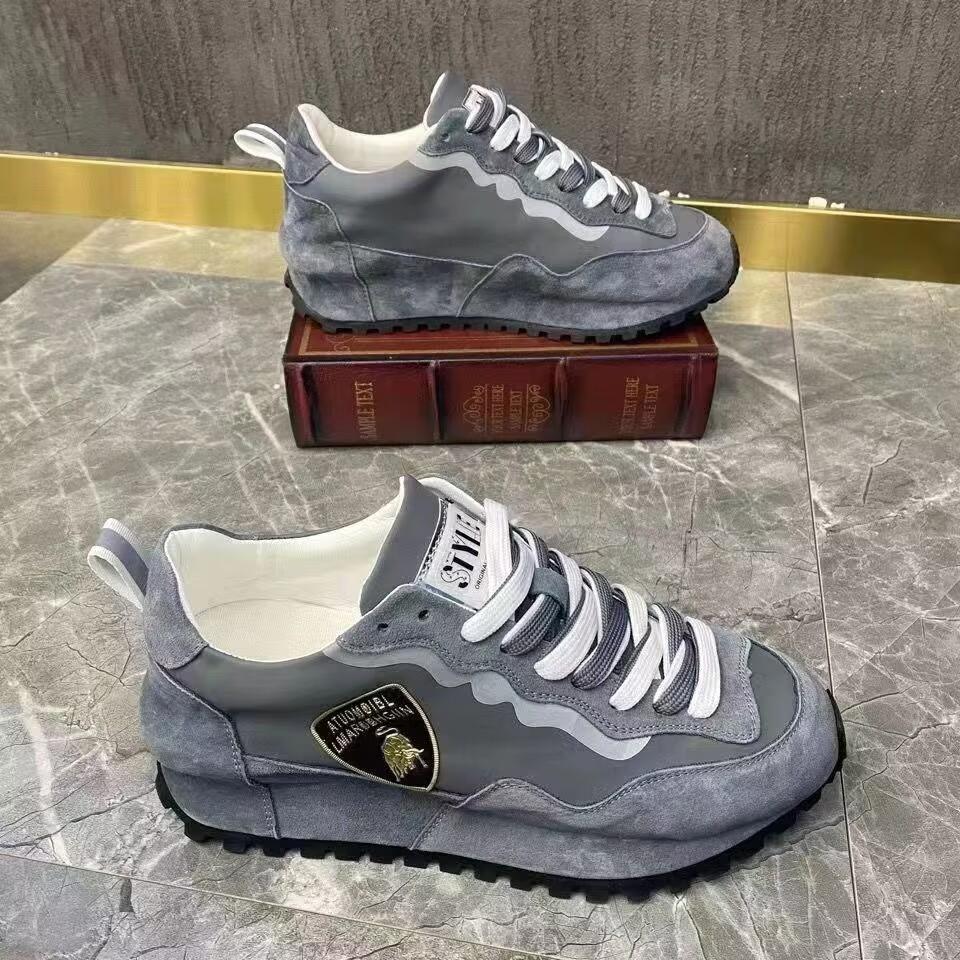 

Роскошные массивные кроссовки для мужчин с закрытым дном и воздушной подушкой, модные повседневные туфли из натуральной кожи с увеличенной внутренней платформой 44