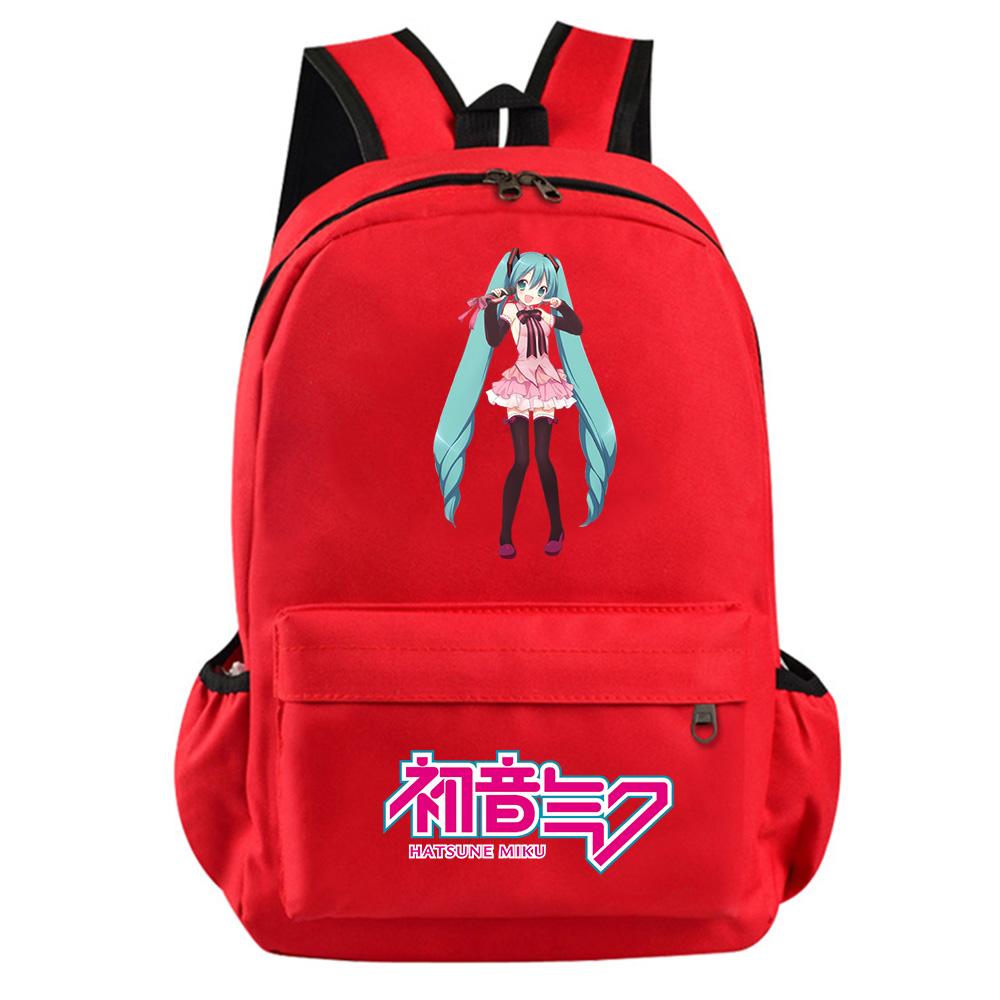 Anime Kreslený Batoh s Potiskem Hatsune Miku pro Teenagera Studenta Dívku Chlapce Školní Taška Velkokapacitní Vodotěsná Cestovní Taška Dárek