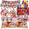 Increíbles Decoraciones para Fiesta de Cumpleaños Digitalizadas Vajilla de Circo Taza Plato Servilletas para Niños Cabina de Fotos Suministros para Fiesta de Baby Shower
