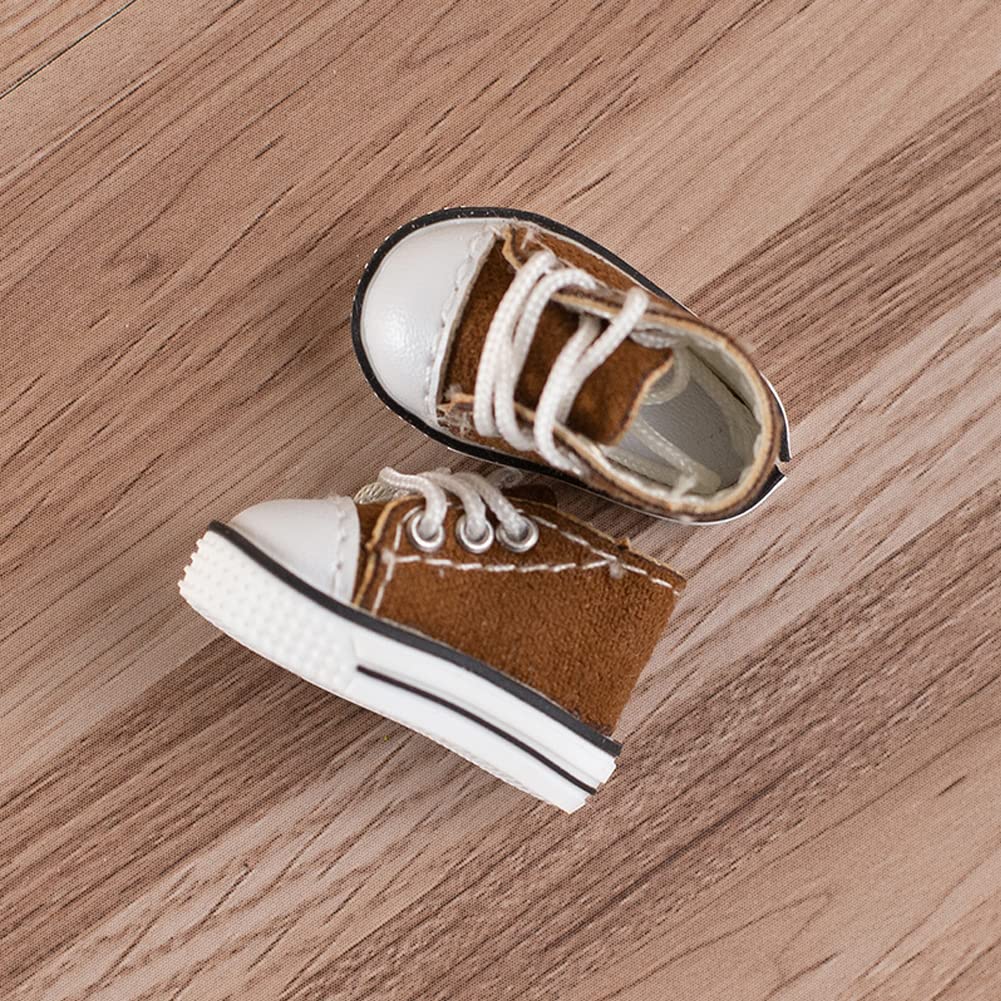 rakulifey Obitsu 11 Shoes, OB11 Size Shoes, Obitsu Doll 11cm Accessories, Sports Shoes, Birthday Gift (Brown)