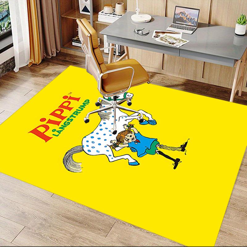 1PC Pippi Langstrump Horse Extra Large Non Slip Floor Carpet, Office, Family, Bedroom, Studio Large Area Rug Indoor Rugs