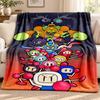 Bomberman Blanket Flannel Blanket Soft Cozy Plush Throw for Sofa Bed Lightweight Home Decoration Outdoor Camping