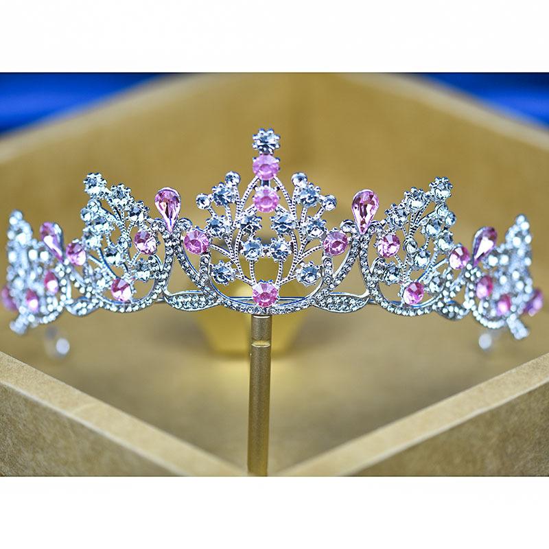 Bridal Crown Tiara Colored Diamond Coming of Age Ceremony Princess Bestie Gift Birthday Rhinestone Crown