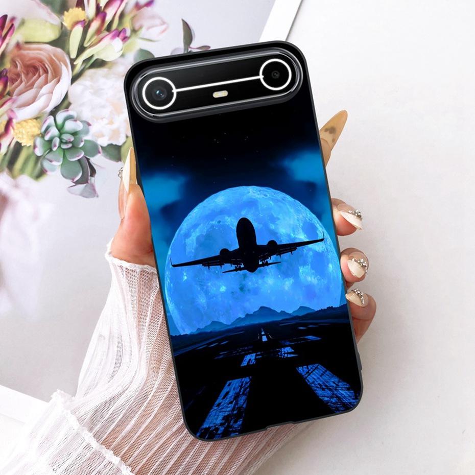 Fashion Cool Design Case For Tecno Pova Slim 5G 2025 Black Silicone Soft Cover For Tecno Pova Slim KM9 Phone Cases