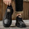 Höst Herr Sport Retro Arbetskläder Skor Lågskurna Casual Läderskor Mjuk Sula Arbetsskor Halkfria Oljebeständiga Herrskor
