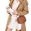 Genuine Leather Women's Crossbody Bag - High-End Small Round Shoulder Bag