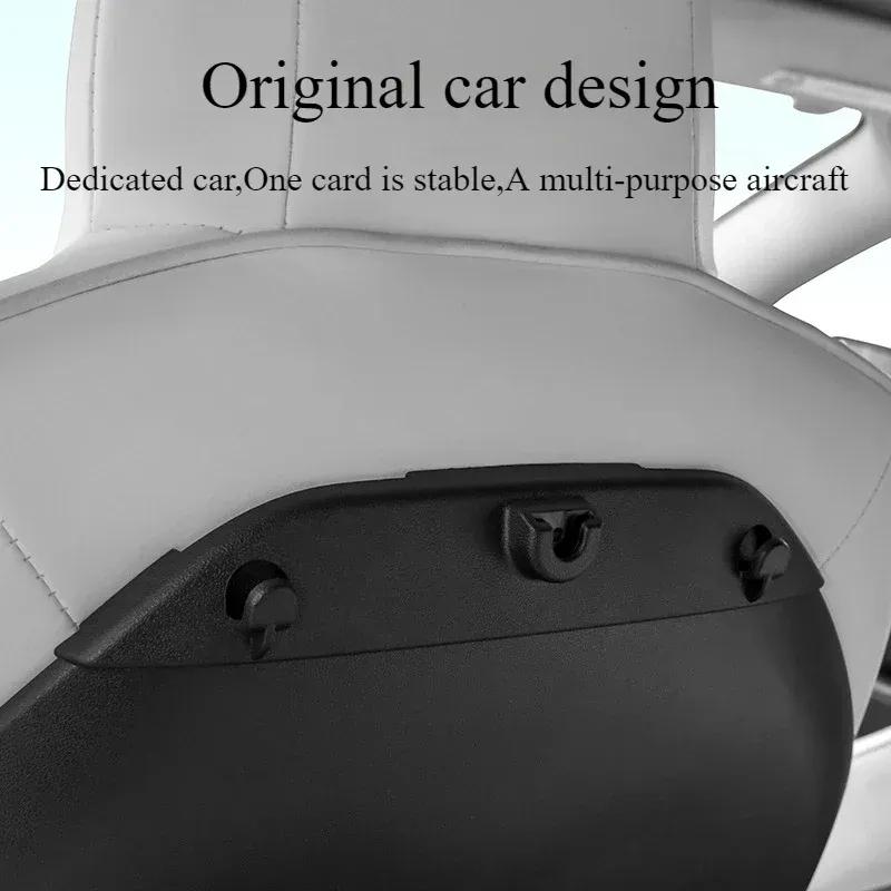 Car Seat Back Headrest Bracket Multifunctional Hanging Hook 4.7-12.9 Inch Tablet Stand Cell Phone Holder for Tesla Model 3/Y/S/X