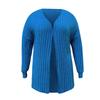Women's Long Sleeved Solid Color Loose Cardigan Top Knitted Jacket
