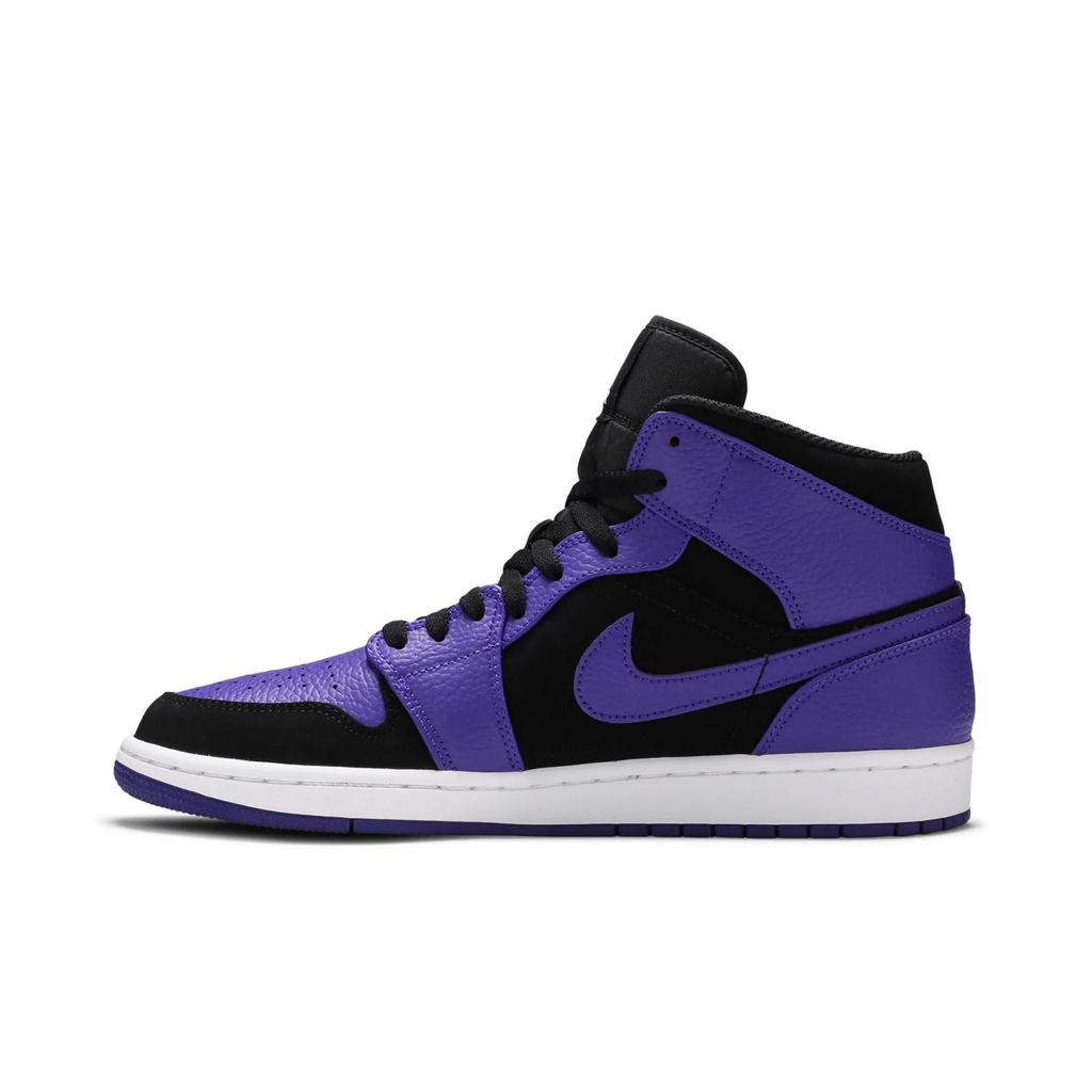 Air Jordan 1 Mid 'Dark Concord' (Unisex) Black / Dark Concord-White Vintage Basketball Shoes 554724 051