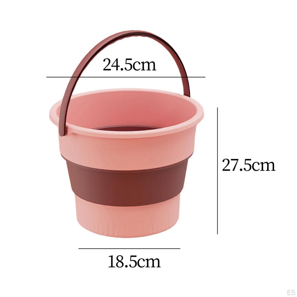 Collapsible Bucket Car Wash Folding Laundry Basket for Hiking Picnics