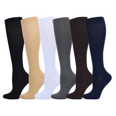 Elastic Solid Color Compression Socks for Outdoor Running - Bulk Orders Available