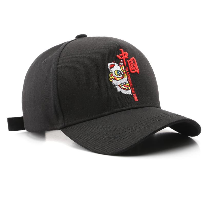 Hat fashion popular Chinese style letter embroidery curved brim baseball cap outdoor sun protection shade cap