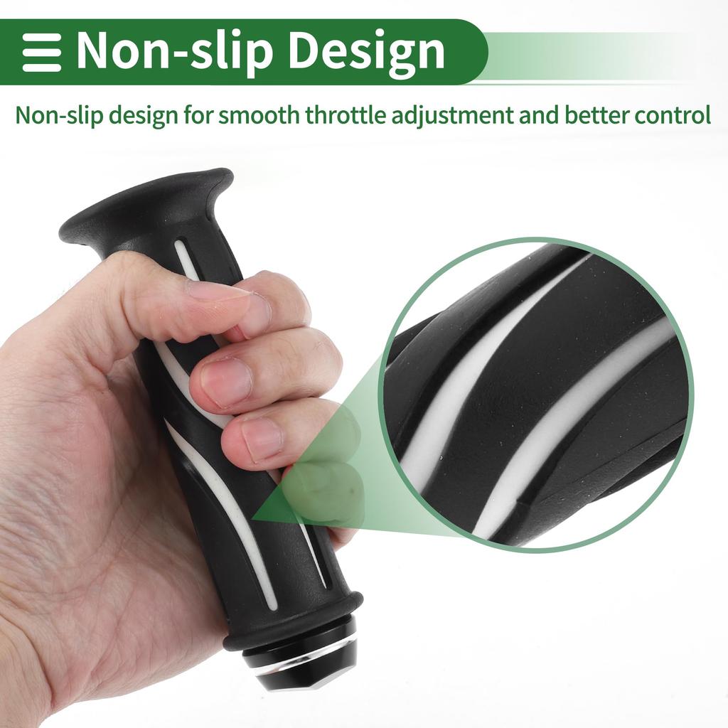 BULLSPANN Universal Motorcycle Hand Grip Cover Non-slip Aluminum Alloy Rubber Handlebar Grip Motorcycle Scooter White 1 Pair 22mm 24mm