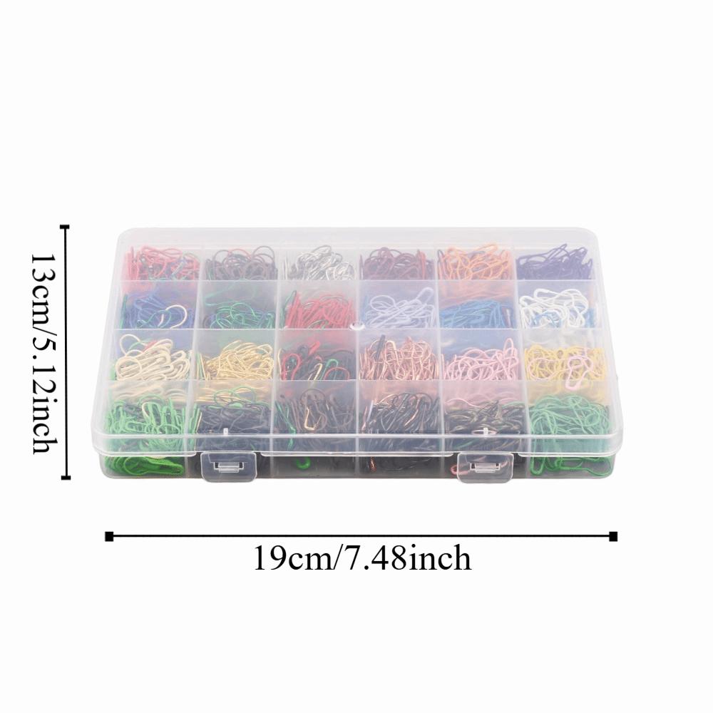 1200Pcs Durable Metal Safety Pins 24-color Gourd-shaped Bulb Safety Pins Gourd Safety Pins Clothing Use