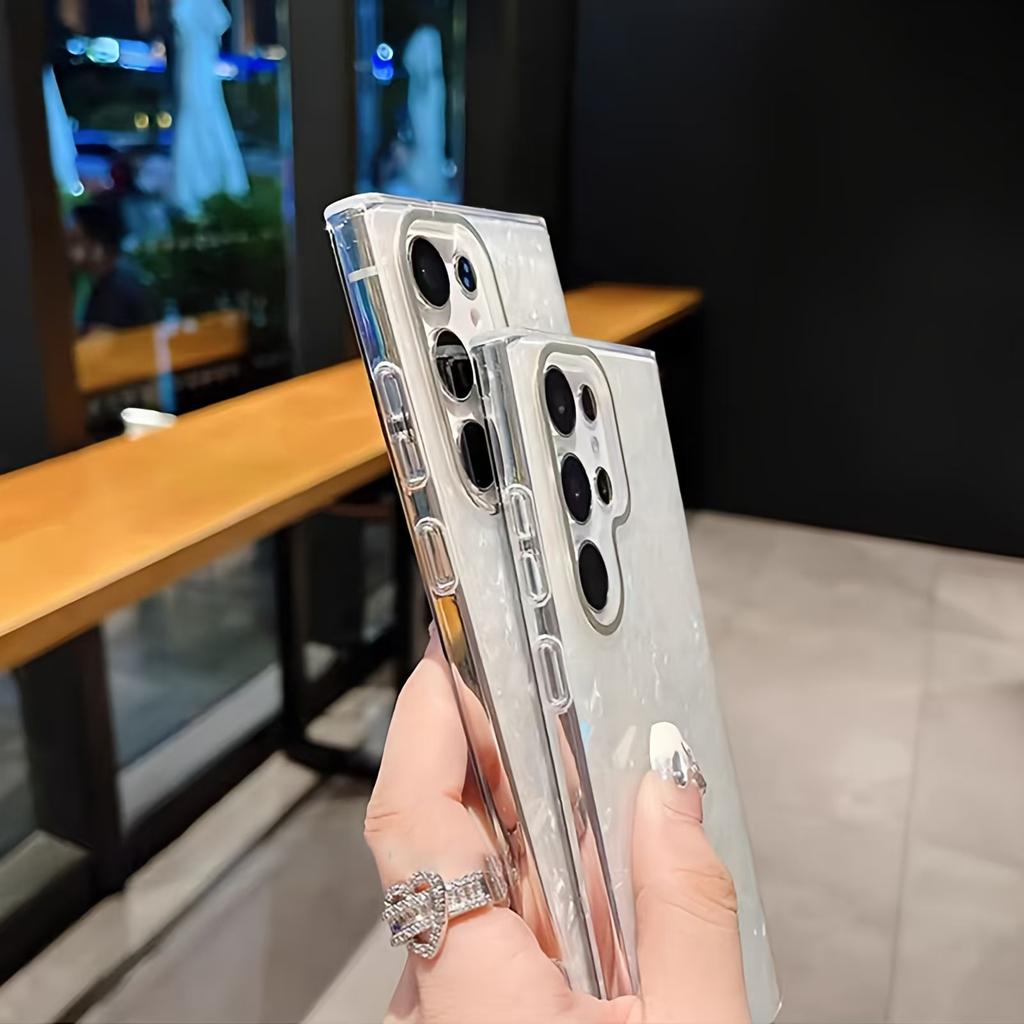 Glitzer Traum Muschel Muster Hülle Für Samsung S2 S22 S24 S23 FE Ultra Plus A16 A06 A A3 A2 A1 A4 A34 A24 A14 A3 A2 Abdeckung
