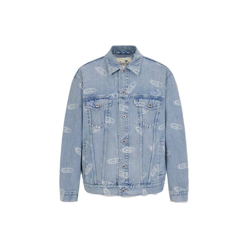 Levis Silver Label Pocket Print Denim Jacket Men Jackets Blue A6786-0005