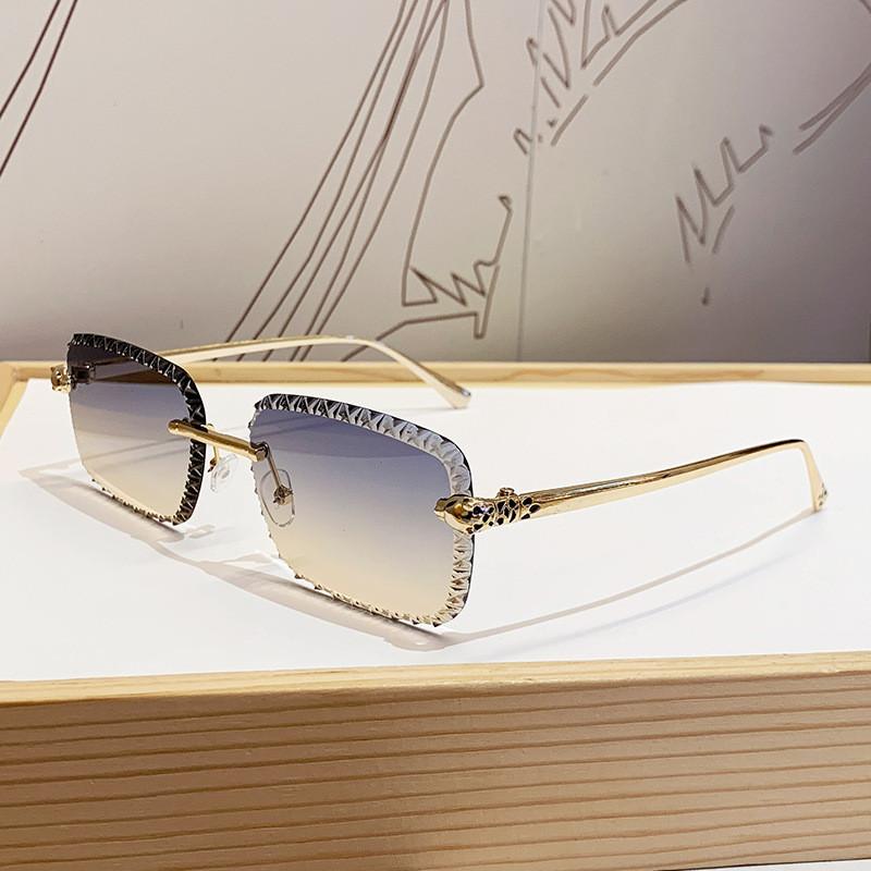 

Cheetah Inspired Square Sunglasses With Uv400 Protection For Driving And Outdoor Fashion BlueYellow