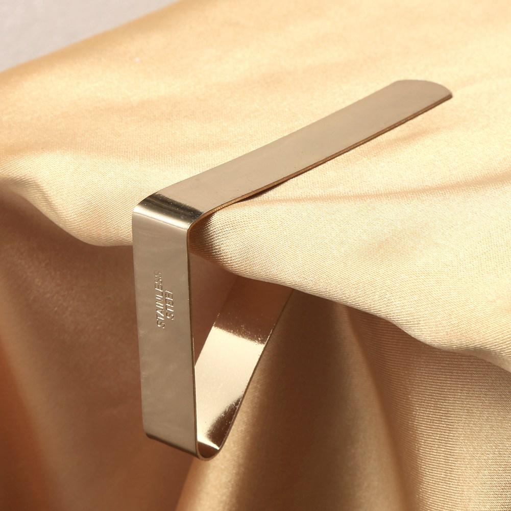 Adjustable Stainless Steel Tablecloth Clips Wedding Banquet Outdoor Picnic Gold