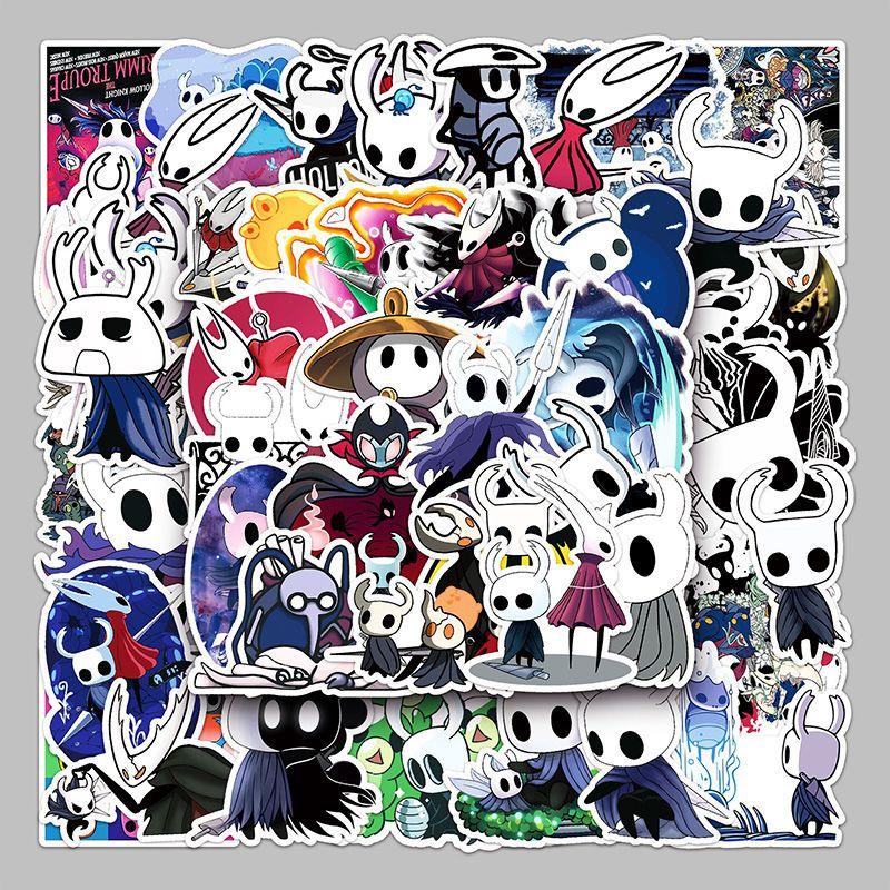 50/100 Stück Hollow Knight Spiel Graffiti Aufkleber DIY Dekoration Für Handys, Notizbücher, Wasserflaschen, Grußkarten Geschenke