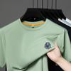 Men's O-Neck Short Sleeve T-Shirt Summer Arrival Exquisite Badge Print Fashion Leisure Commute Trend Men's Wear